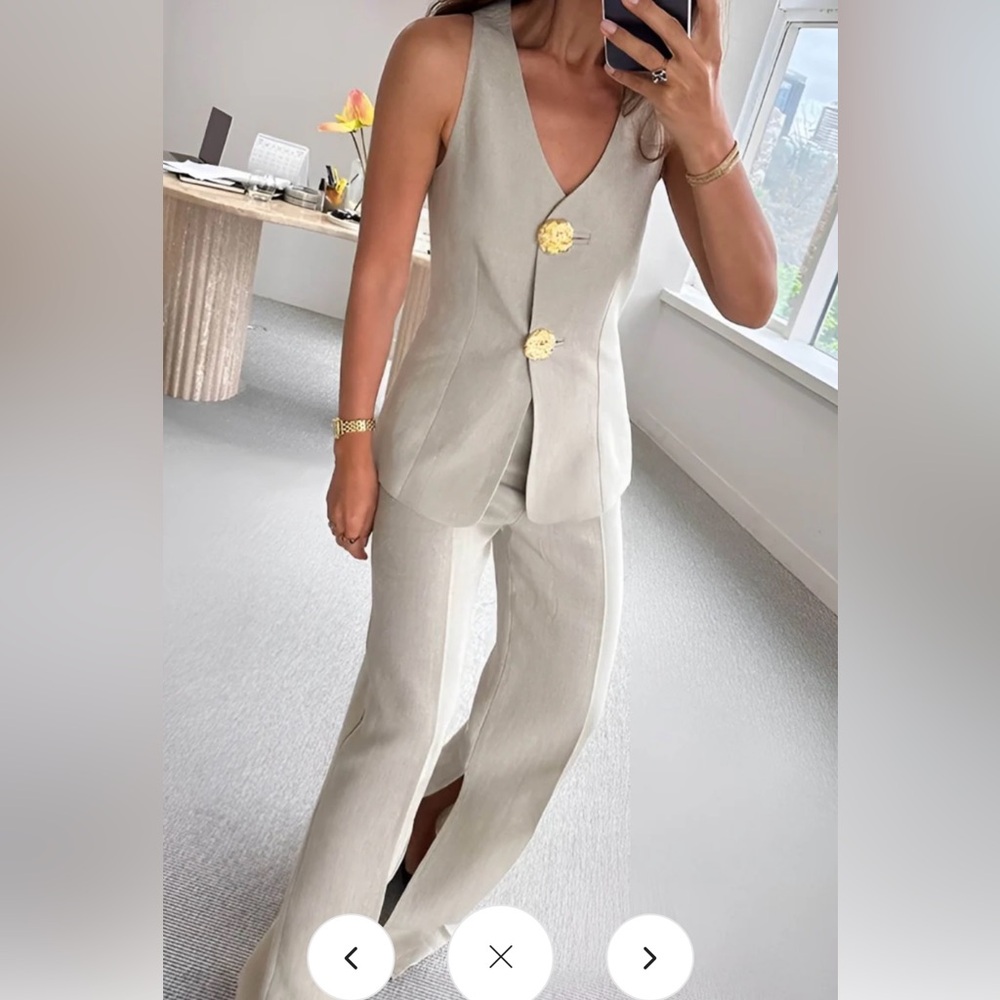 Commense Women's Woven Pants and Top set